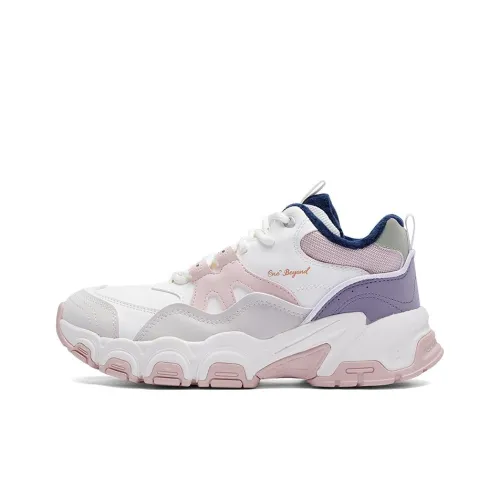 361° Амортизация Износостойкий Низкий Топ Спортивная Повседневная Обувь Женская Розовая Белая