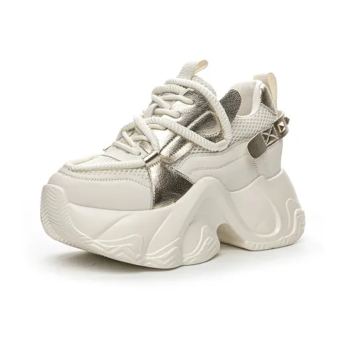 Стук для обуви Floral Language Дышащий Легкий Увеличение Высоты Низкий Топ Кроссовки с Толстой Подошвой Женские