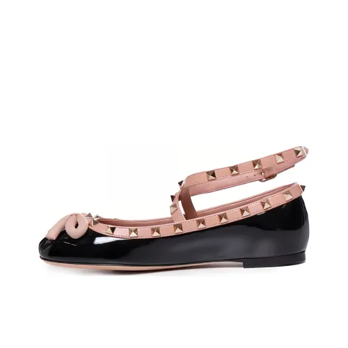 Valentino Rockstud Женские повседневные туфли Черные Женские