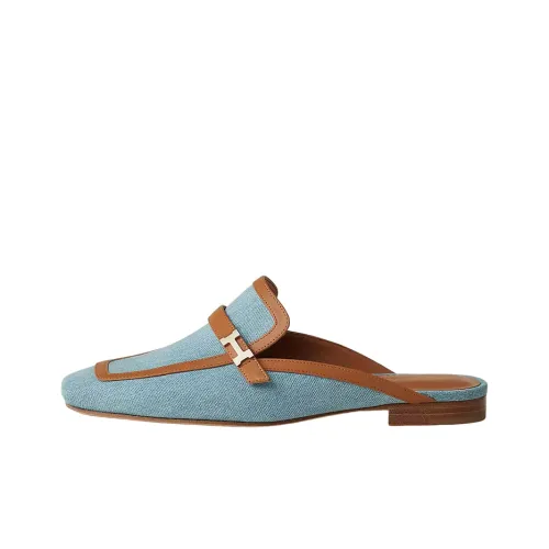 HERMES Домашние тапочки Женские Синие