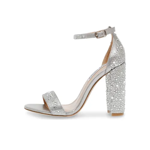 STEVE MADDEN One Ремень Сандалии 10,5 см Женские Серебряные
