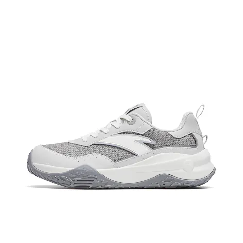 ANTA Departure Rice Cake Обувь Устойчивая к истиранию Устойчивая к абразиву Легкий Низкий Топ Спортивная повседневная обувь Серый Белый