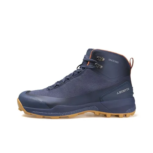 HUMTTO Slip-resistant Abrasion-resistant Breathable High Top Streetwear Men's Dark Blue HUMTTO Противоскользящий Устойчивый к истиранию Дышащий Высокий Топ Уличная Обувь Мужская Темно-Синий