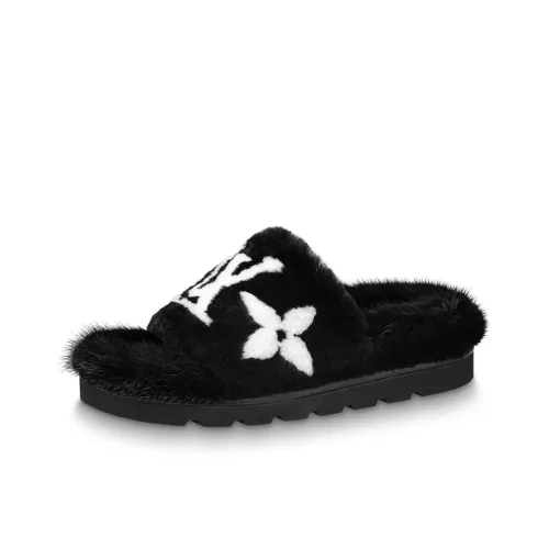 LOUIS VUITTON Pool Pillow Comfort Шлепанцы Женские Черный белый