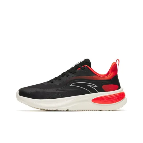 ANTA Амортизирующие подошва Устойчивая к истиранию Низкий топ Беговые кроссовки Мужские Черный Красный
