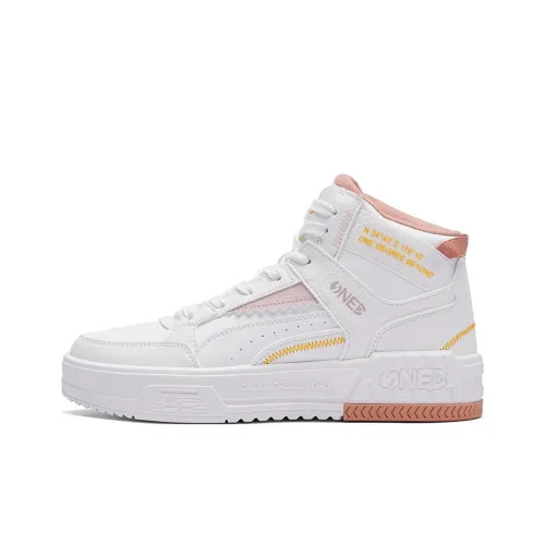 361° Термический Slip-resistant и устойчивый к истиранию Высокий топ Скейтборд Кроссовки Женские Белый Розовый