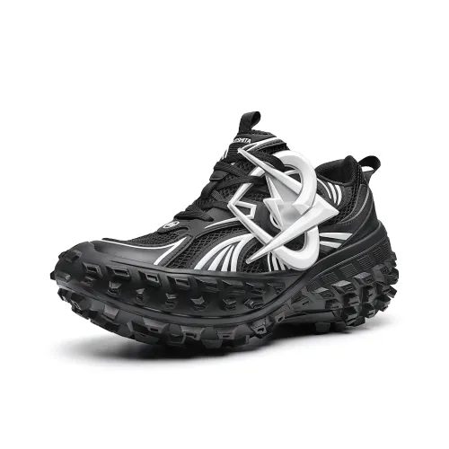 MVA Толстая подошва Низкий топ Черный Унисекс