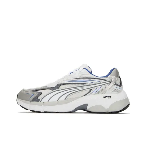 PUMA Teveris Nitro Noughties Low Топ Кэжуал Унисекс Белый Серый Синий