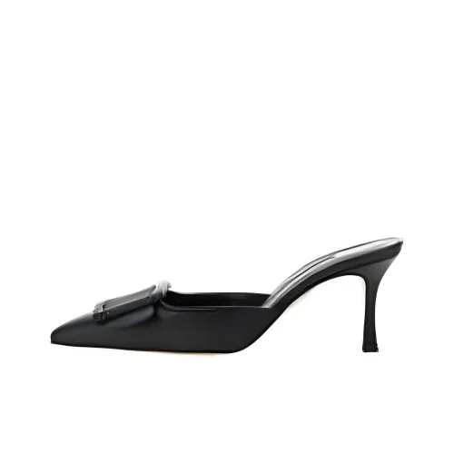 MANOLO BLAHNIK Домашние тапочки Женские Черный