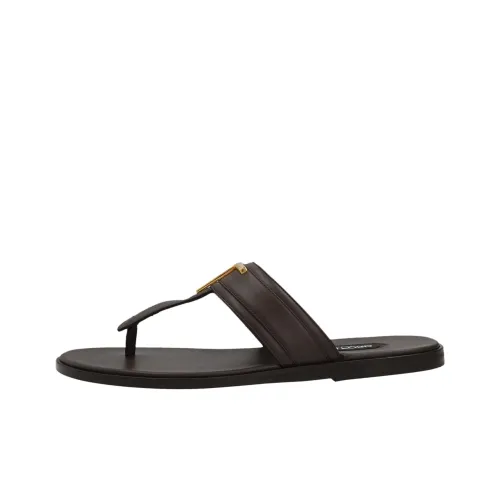 TOM FORD Шлепанцы Мужские Коричневые