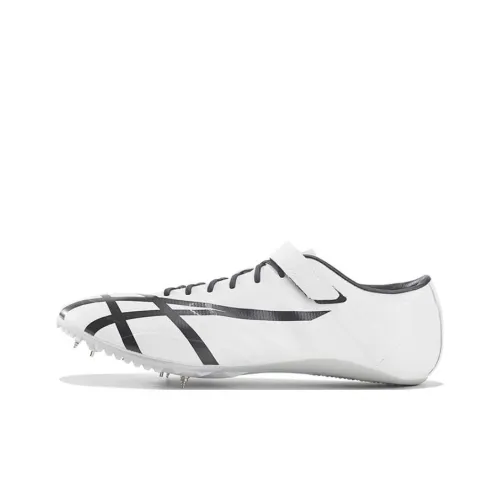 Asics Износостойкий Дышащий Низкий Топ Спринт Беговые кроссовки Унисекс Белый