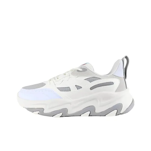 361° Амортизаторы Устойчивые к истиранию Низкий Топ Спортивная повседневная обувь Женская Перьевая Белая