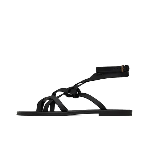 SAINT LAURENT One Ремень Сандалии Мужские Черные