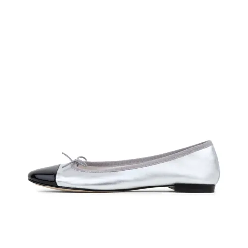 Репетто Балетки Женские Серебряные