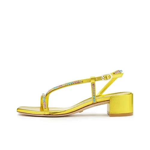 Stuart Weitzman SW one Ремень Сандалии 3,5 см Женские Желтые