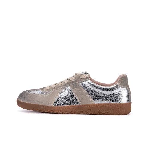 Xingdiman Низкие кроссовки для скейтбординга топ женские серебряные