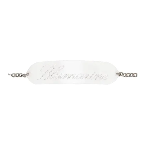 Blumarine Регулируемый LOBSTER Claw Закрытие Пластик Латунь Стекло Стразы Цепи для талии Женские Серебряный Ширина 5,5CM