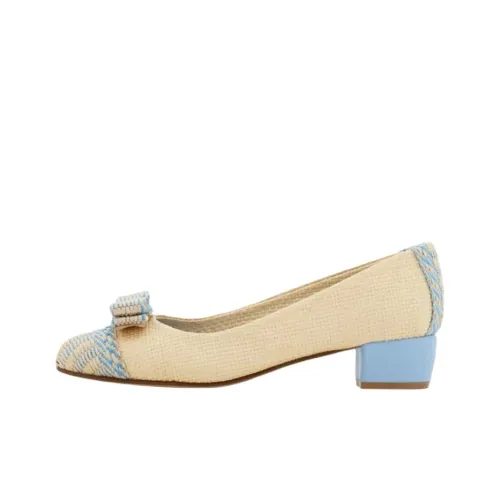 Ferragamo Vara Высокие каблуки Бежевый Женские