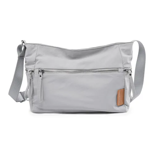 LEFF Полиэстер Сумка через плечо Большая Женская Облако Серый цвет пера Мшисто-зеленый Классический черный