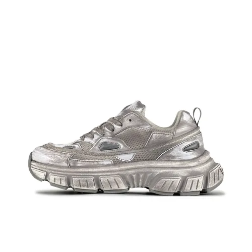 LuzaoT SUPER DRAG Высота Увеличивающие Износостойкие Противоскользящие Низкие Топ Кроссовки Унисекс Потертый Белый