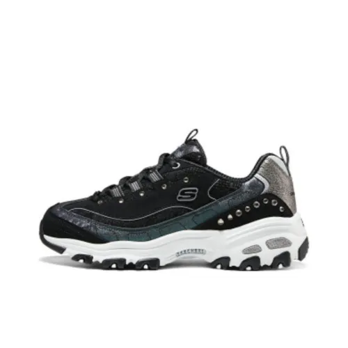 Skechers DLITES массивные кроссовки Low Top Черный/Резина Женские
