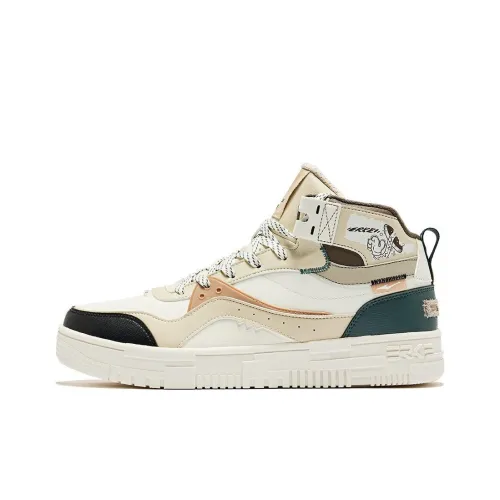 Erke Slip-resistant Abrasion-resistant Low Top Casual Shoes Men's White Gray Эрке Противоскользящий Устойчивый к истиранию Низкий Топ Повседневная Обувь Мужская Белый Серый