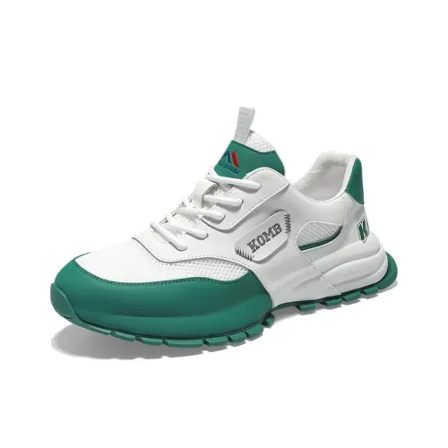KOLUMB Водонепроницаемый и Дышащий Низкий Топ Винтажные Баскетбольные Кроссовки Мужские Белые Зеленые