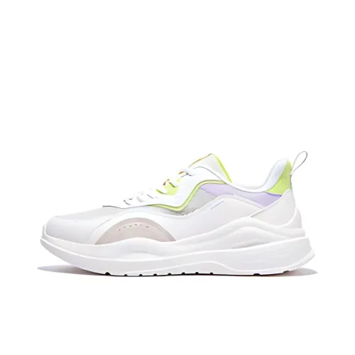 361° Износостойкий Нескользящий и Дышащий Низкий Топ Спринт Беговые кроссовки Женские Белый Фиолетовый Зеленый