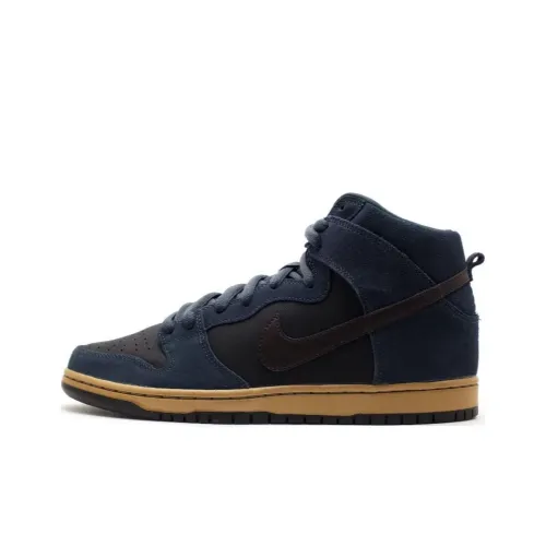 Nike Dunk SB Амортизация Износостойкий MID Топ Скейтборд Кроссовки Унисекс Черный Синий