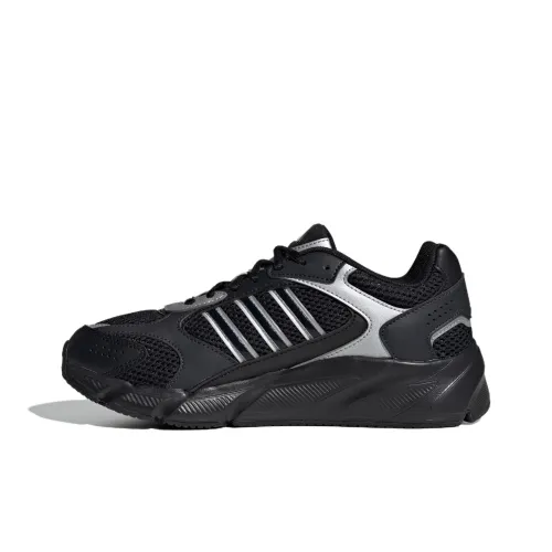 Adidas CRAZYCHAOS 2000 Амортизация Устойчивость к истиранию Дышащие Низкие кеды Беговые кроссовки Женские Черный Серебряный