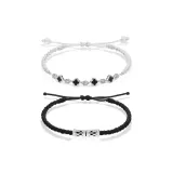 Браслет для пары с четырехлистным клевером