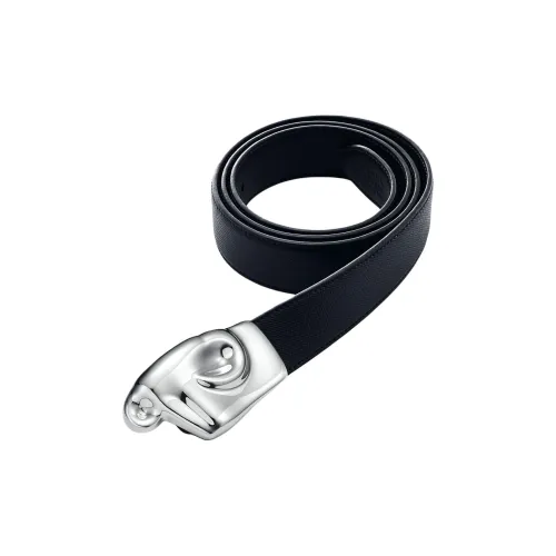 TIFFANY CO. Однотонный дизайн серебряный кожа ремни мужской черный