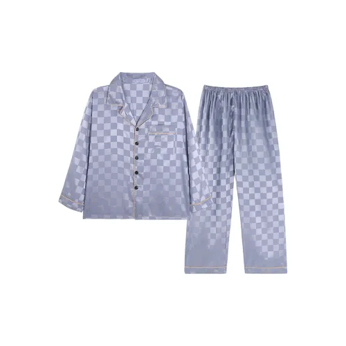 Qiao Ni Tong Пижамный комплект Мужской Синий