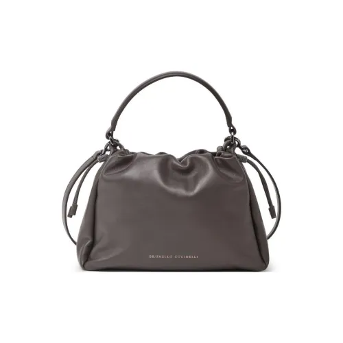 BRUNELLO CUCINELLI Monili Телячья кожа Сумка на одно плечо Женская Коричневая