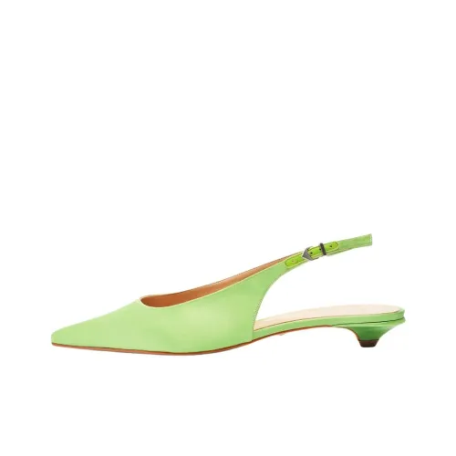 Schutz Evan Планная Подошва Повседневная Обувь 3 см Женская Зеленая