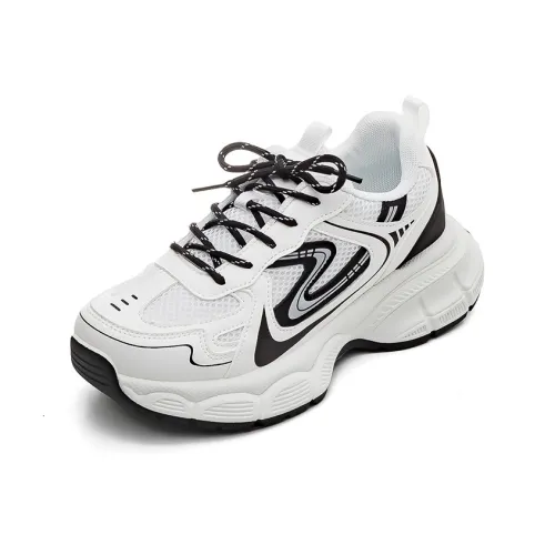 HUANQIU Устойчивые к истиранию низкие топы с толстой подошвой женские черные