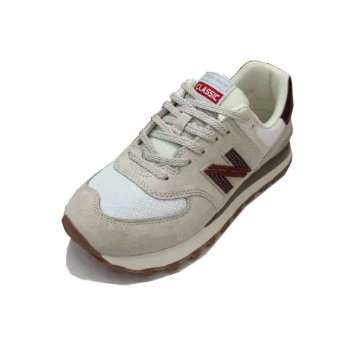 New Balance NB 574 Амортизация Износостойкие Низкие Кроссовки для Бега Женские Овсяный