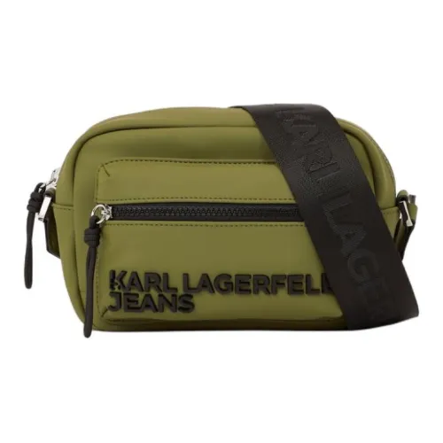 Karl Lagerfeld ПУ (полиуретан) Сумка через плечо Мужская Плющево-зеленая