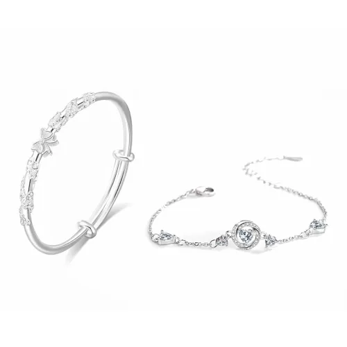 MUYAN Сплав THREE Second Сердцебиение Браслет Набор Женские