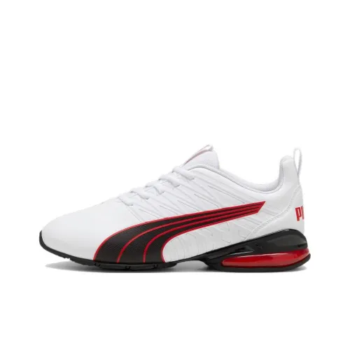 PUMA Voltaic Evo Slip-resistant Abrasion-resistant Low Top Беговые кроссовки Унисекс Белый Черный Красный
