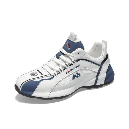 KOLUMB Противоскользящий и Дышащий Низкий Топ Casual Мужской Белый Синий