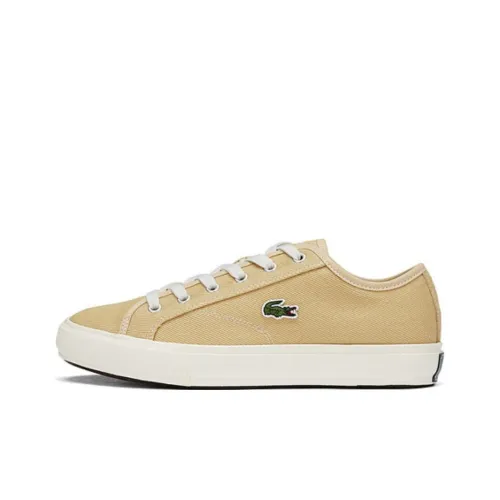 LACOSTE Low-Top Canvas Shoes Light Brown Men's