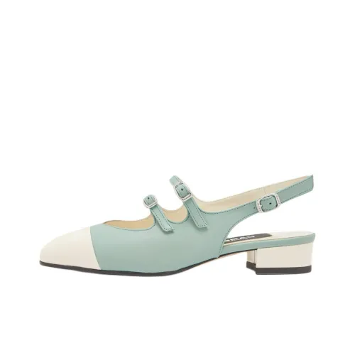 Carel Abricot Грубый каблук Туфли Мэри Джейн Женские Бирюзовый