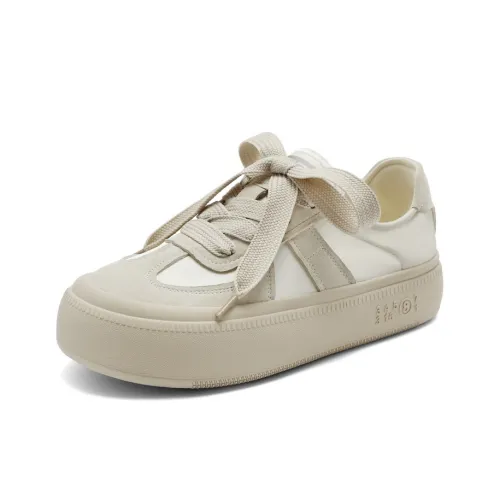 BELLE Низкие кроссовки для скейтбординга Женские Экрю Розовые