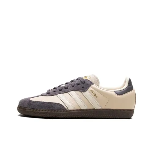 Adidas SAMBA OG Кроссовки для скейтбординга Низкие Бежево-фиолетовые Женские