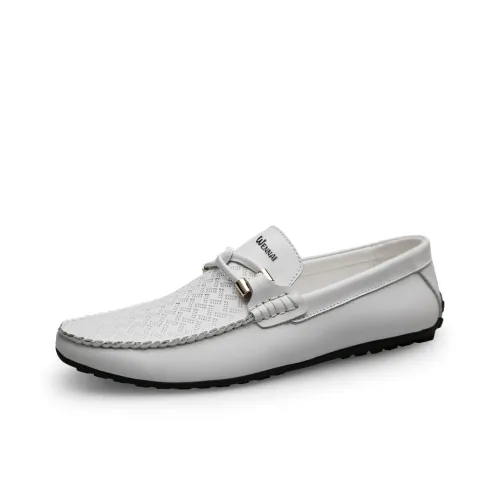 Wen Nai Мужские повседневные туфли Low Top Белые Мужские