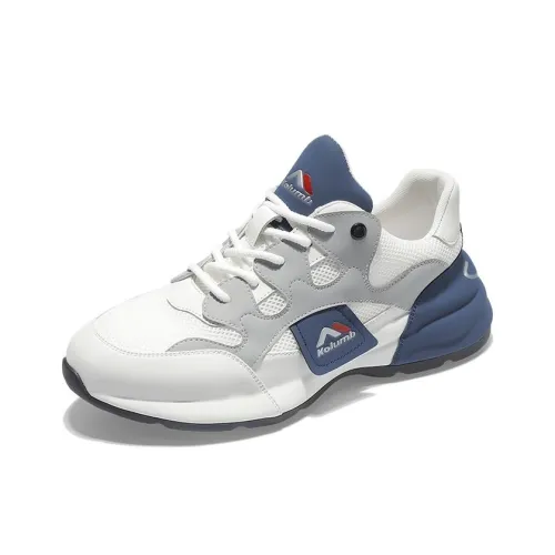 KOLUMB Амортизация Bottom Resistant Водонепроницаемый Низкий Топ Casual Мужской Белый Синий