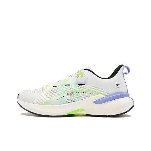 QIAODAN Беговые кроссовки Низкий верх Белый Зеленый Фиолетовый Мужской