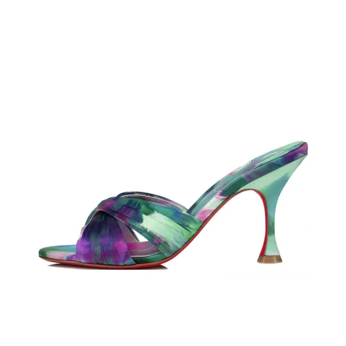 CL Слипоны Женские Зеленый Фиолетовый