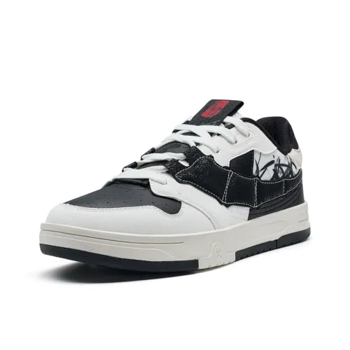 XTEP Breakdance STEP 1 Легкие Низкие Кроссовки для Скейтбординга Женские Черный Парусный Белый